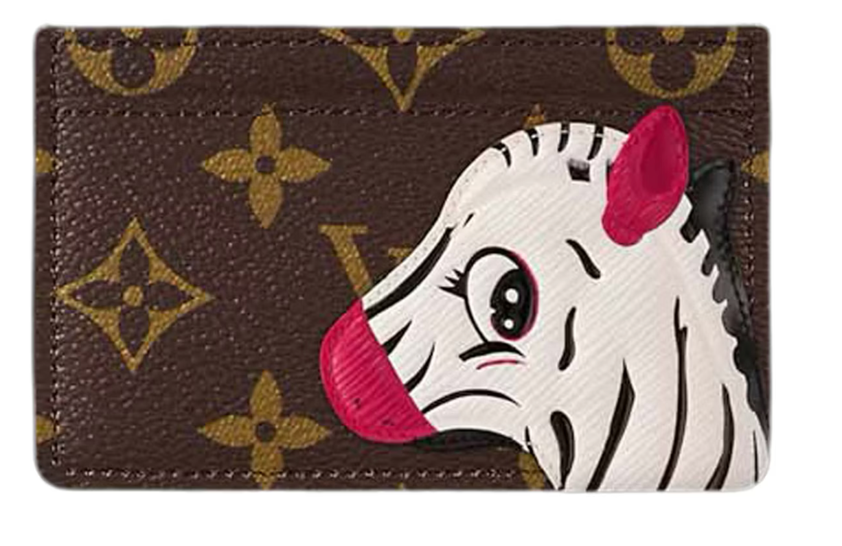 Louis Vuitton x Sun Yitian Card Holder animal zèbre icône logo carte