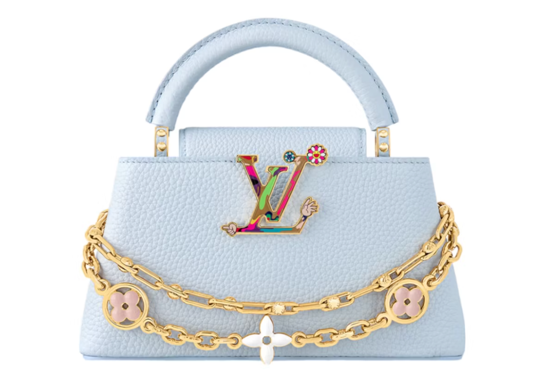 Louis Vuitton x Takashi Murakami Capucines East-West Mini Olympe Bleu