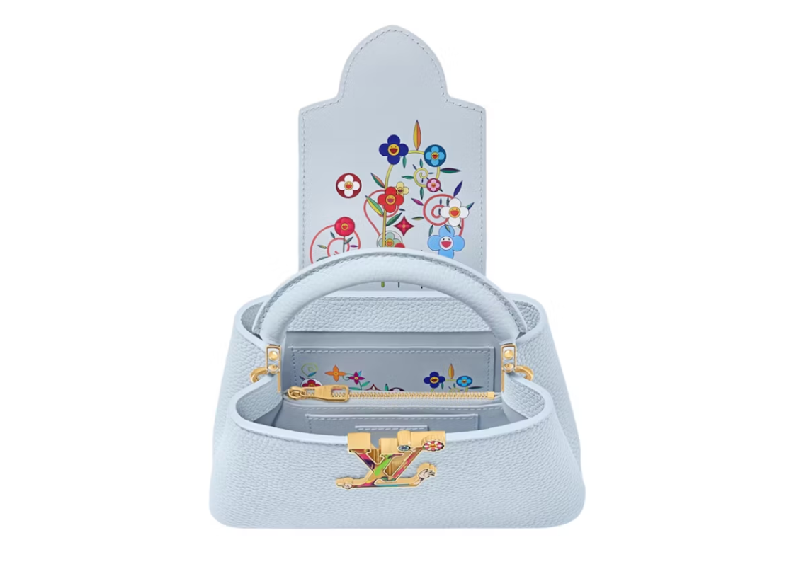 Louis Vuitton x Takashi Murakami Capucines East-West Mini Olympe Bleu