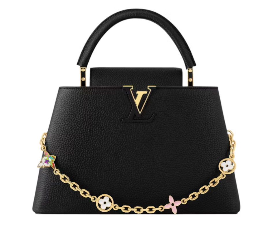 Louis Vuitton x Takashi Murakami Capucines MM Black noir or zip chaine 