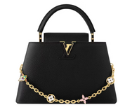 Louis Vuitton x Takashi Murakami Capucines MM Black noir or zip chaine 