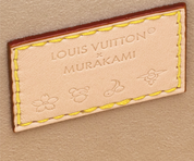 Louis Vuitton x Takashi Murakami CarryAll East West Multicolor White en toile Monogram Multicolore sur fond blanc avec longues poignées en cuir, pochette intérieure amovible et finitions métalliques dorées.