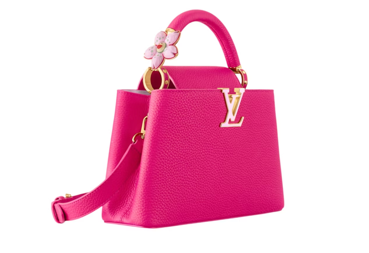 Louis Vuitton x Takashi Murakami Cherry Blossom Capucines BB Rose