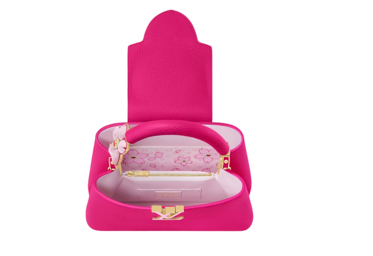 Louis Vuitton x Takashi Murakami Cherry Blossom Capucines BB Rose