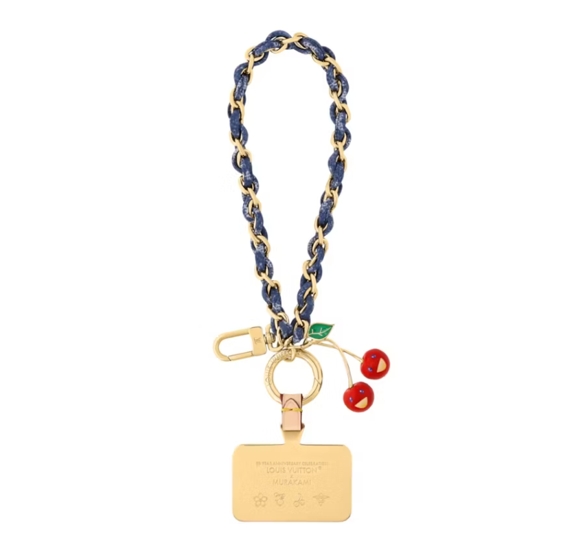 Louis Vuitton x Takashi Murakami Denim Cherry Phone Holder