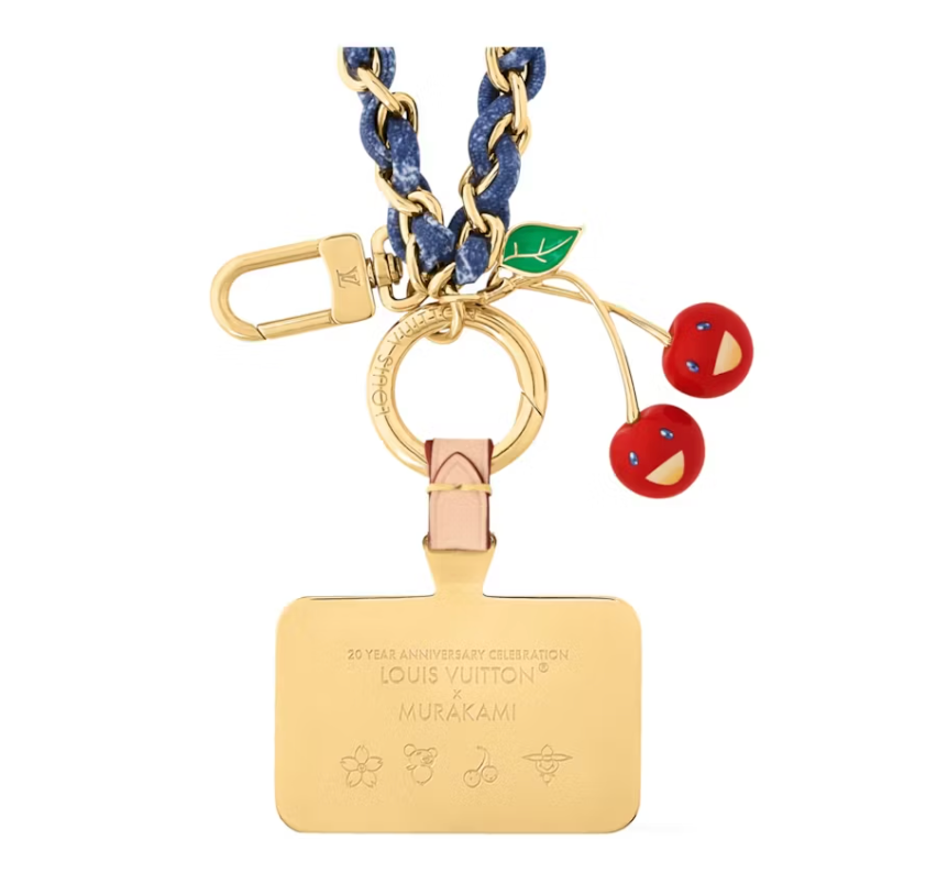 Louis Vuitton x Takashi Murakami Denim Cherry Phone Holder 