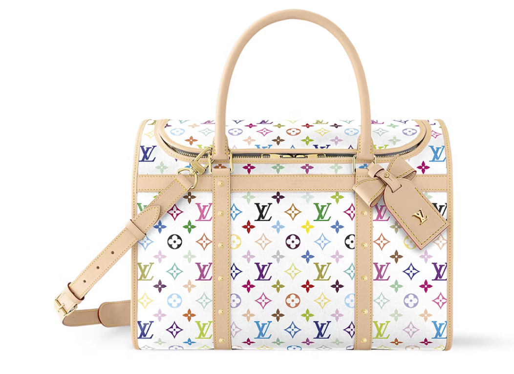 Louis Vuitton x Takashi Murakami Dog Bag White Multicolored lv logo icône multicolors blanc beige
