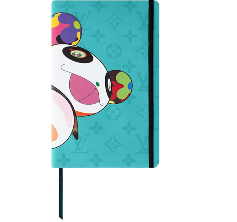 Louis Vuitton x Takashi Murakami Jane Monogram Superflat Notebook MM Turquoise panda multicolore noir blanc 