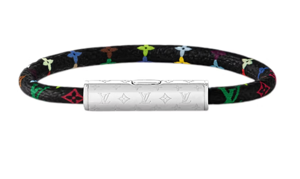 Louis Vuitton x Takashi Murakami LV Confidential Bracelet Black Multicolored argent logo icône