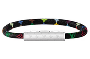 Louis Vuitton x Takashi Murakami LV Confidential Bracelet Noir Multicolore argent logo icône