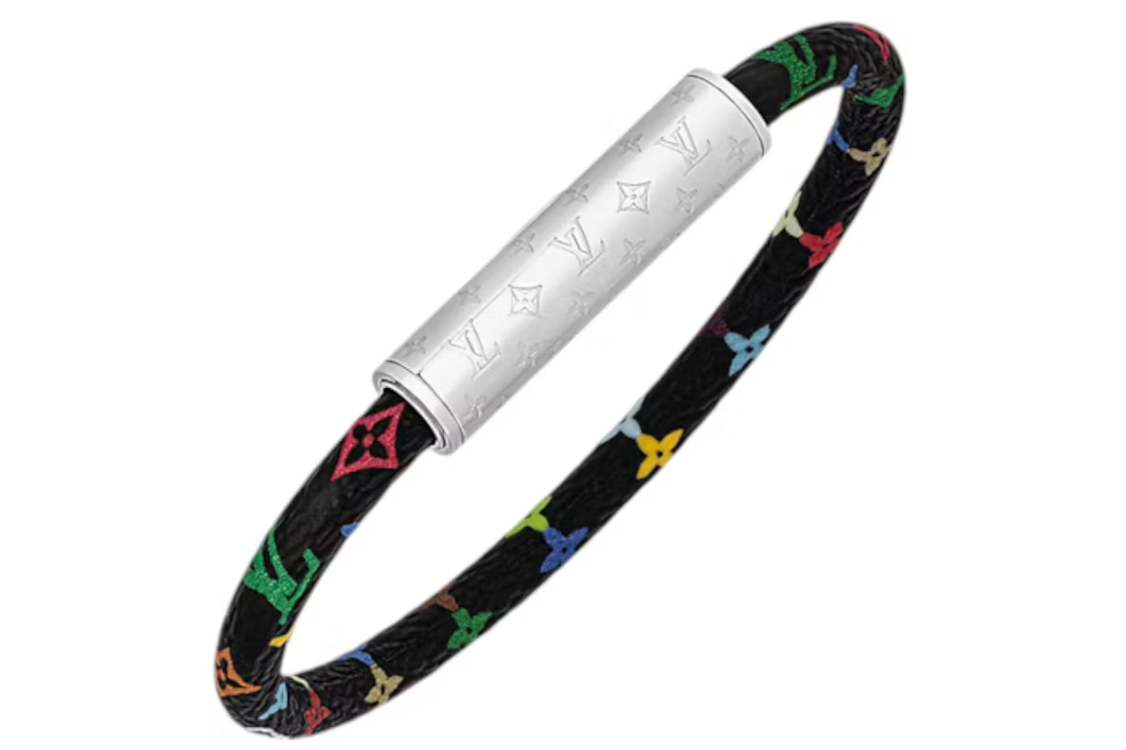 Louis Vuitton x Takashi Murakami LV Confidential Bracelet Noir Multicolore argent logo icône