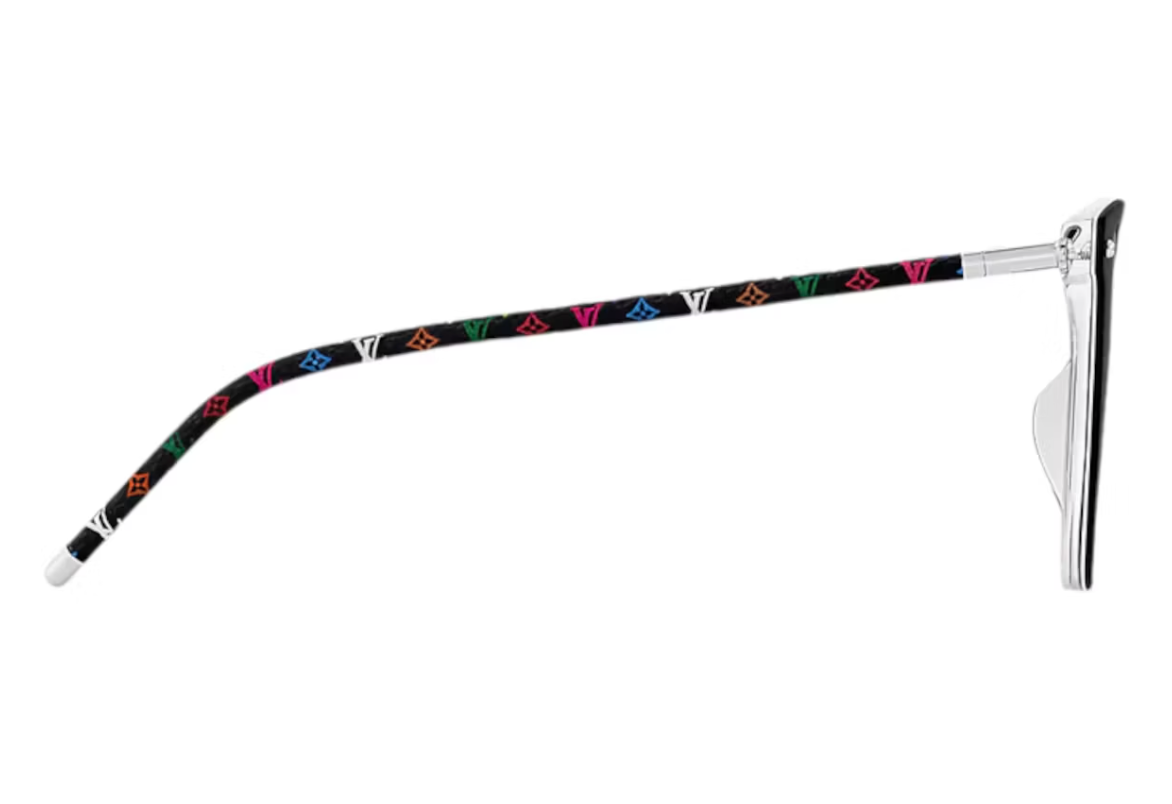 Louis Vuitton x Takashi Murakami LV First Monogram Multicolor Lunettes de soleil carrées Noir