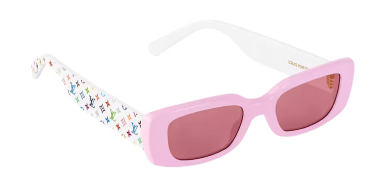 Louis Vuitton x Takashi Murakami Multigram Cat Eye Sunglasses Pink blanc multicolors Rose verre 