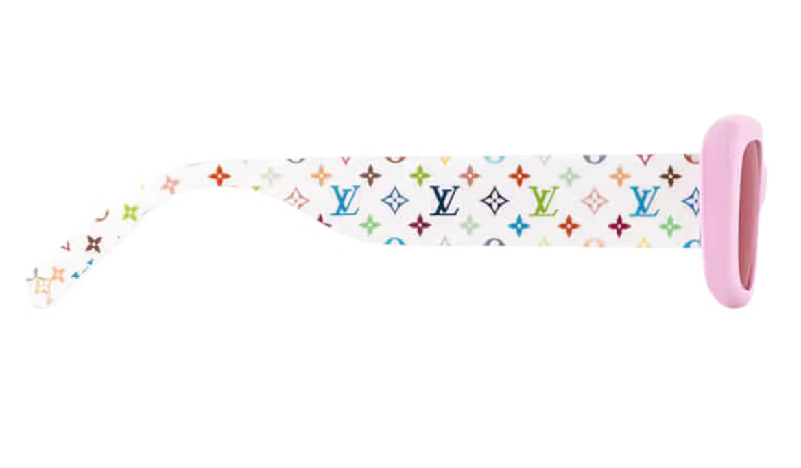 Louis Vuitton x Takashi Murakami Multigram Cat Eye Sunglasses Pink blanc multicolors Rose verre 