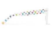 Louis Vuitton x Takashi Murakami My Monogram Multicolor Square Sunglasses White blanc multicolors or verre mat logo branche