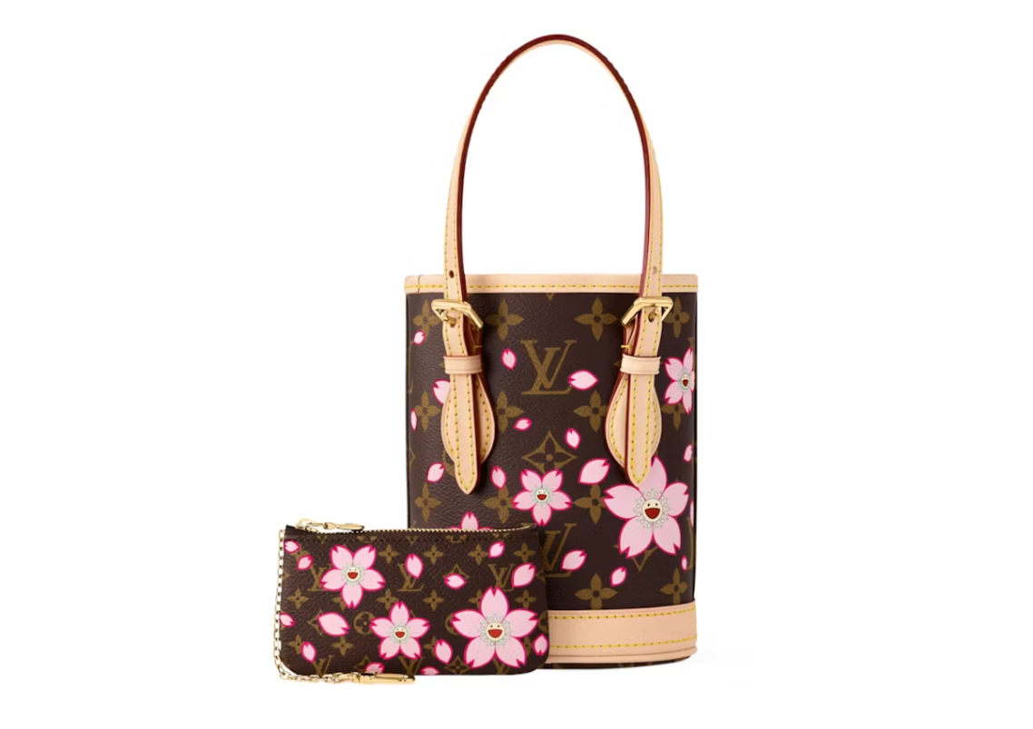 Louis Vuitton x Takashi Murakami Nano Bucket Sakura Marron