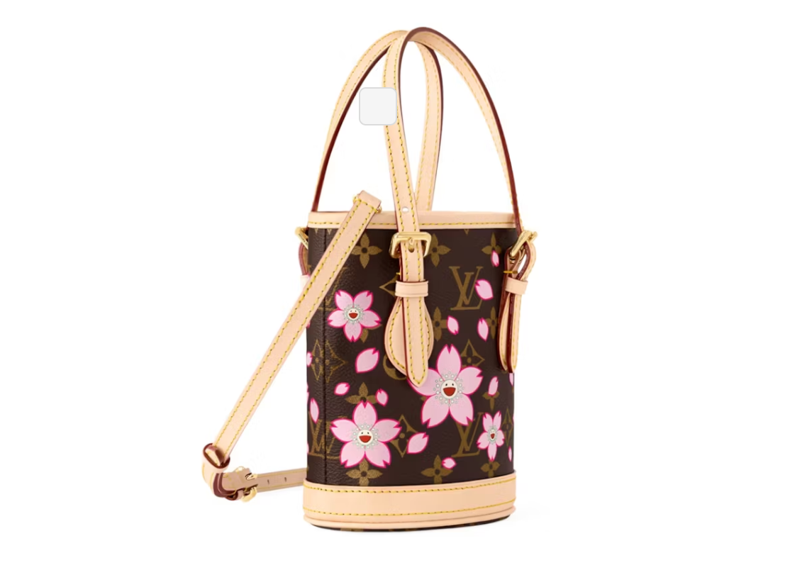Louis Vuitton x Takashi Murakami Nano Bucket Sakura Marron