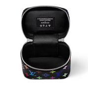 Louis Vuitton x Takashi Murakami Nice Nano zip argent logo noir icône multicolors