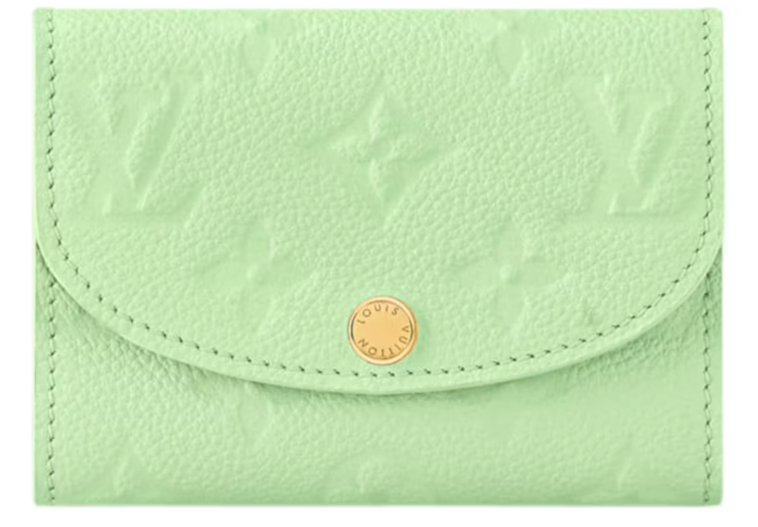 Louis Vuitton x Takashi Murakami Porte-monnaie Rosalie Vert Tea logo icône or vert 