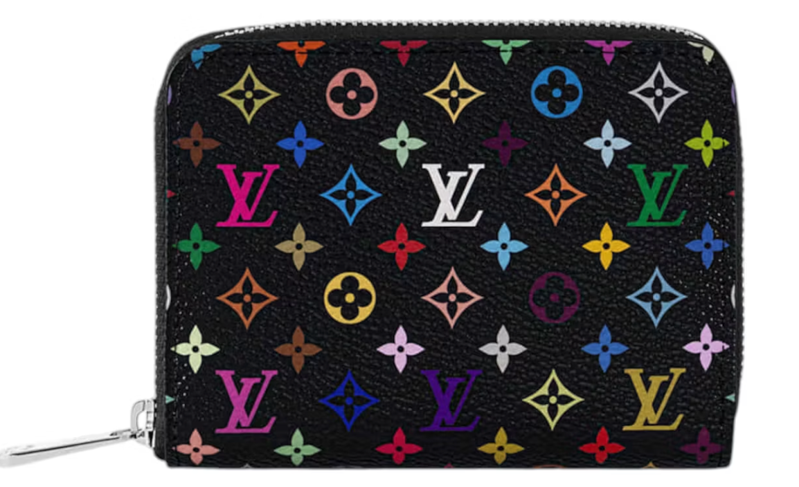 Louis Vuitton x Takashi Murakami Porte-monnaie Zippy Noir Multicolore noir 