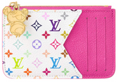 Louis Vuitton x Takashi Murakami Romy Card Holder Kawaii Rose/Blanc Multicolore rose panda zip or blanc multicolore