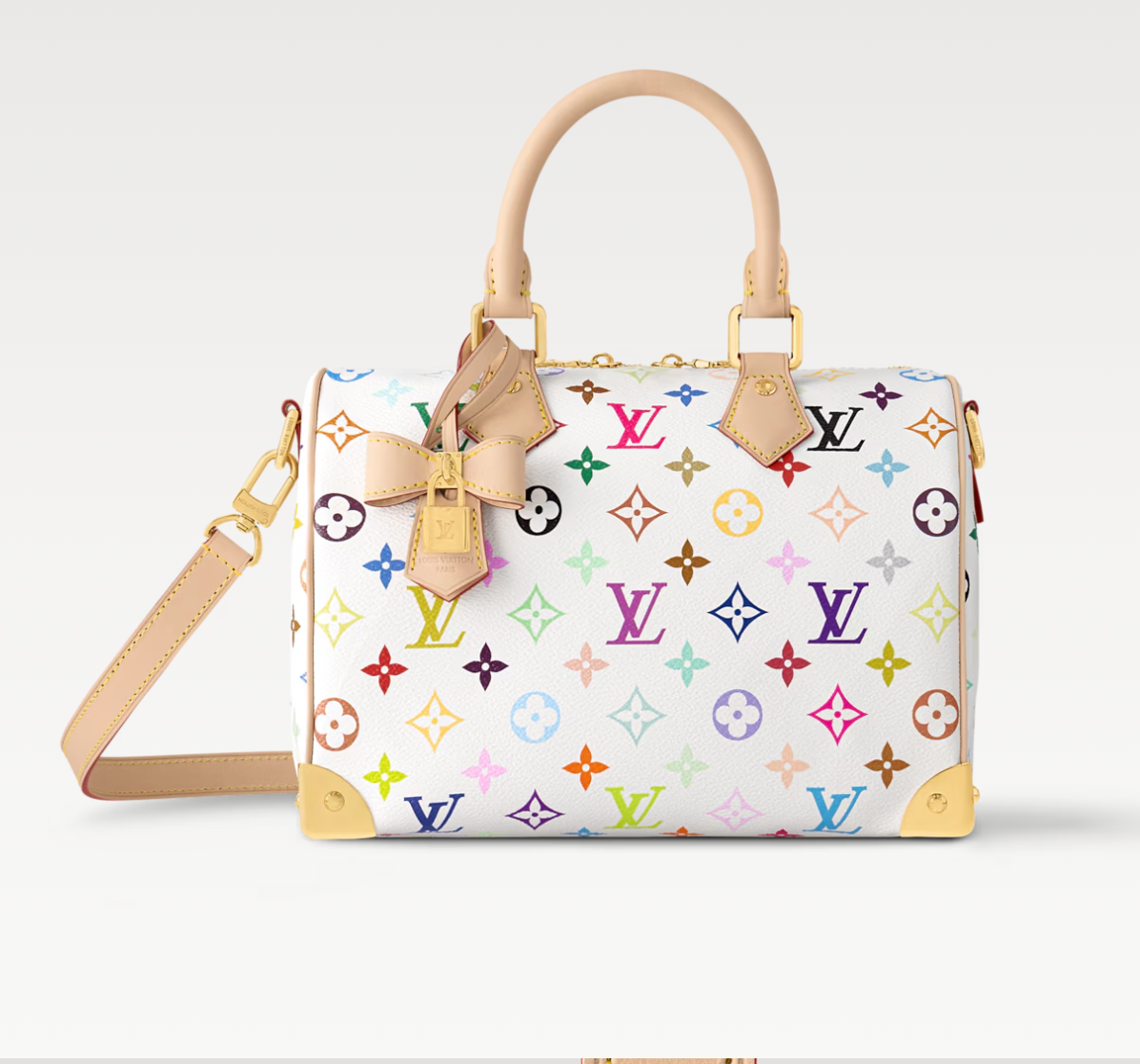 Louis Vuitton x Takashi Murakami Speedy Bandouliere 25 Blanc Multicolore