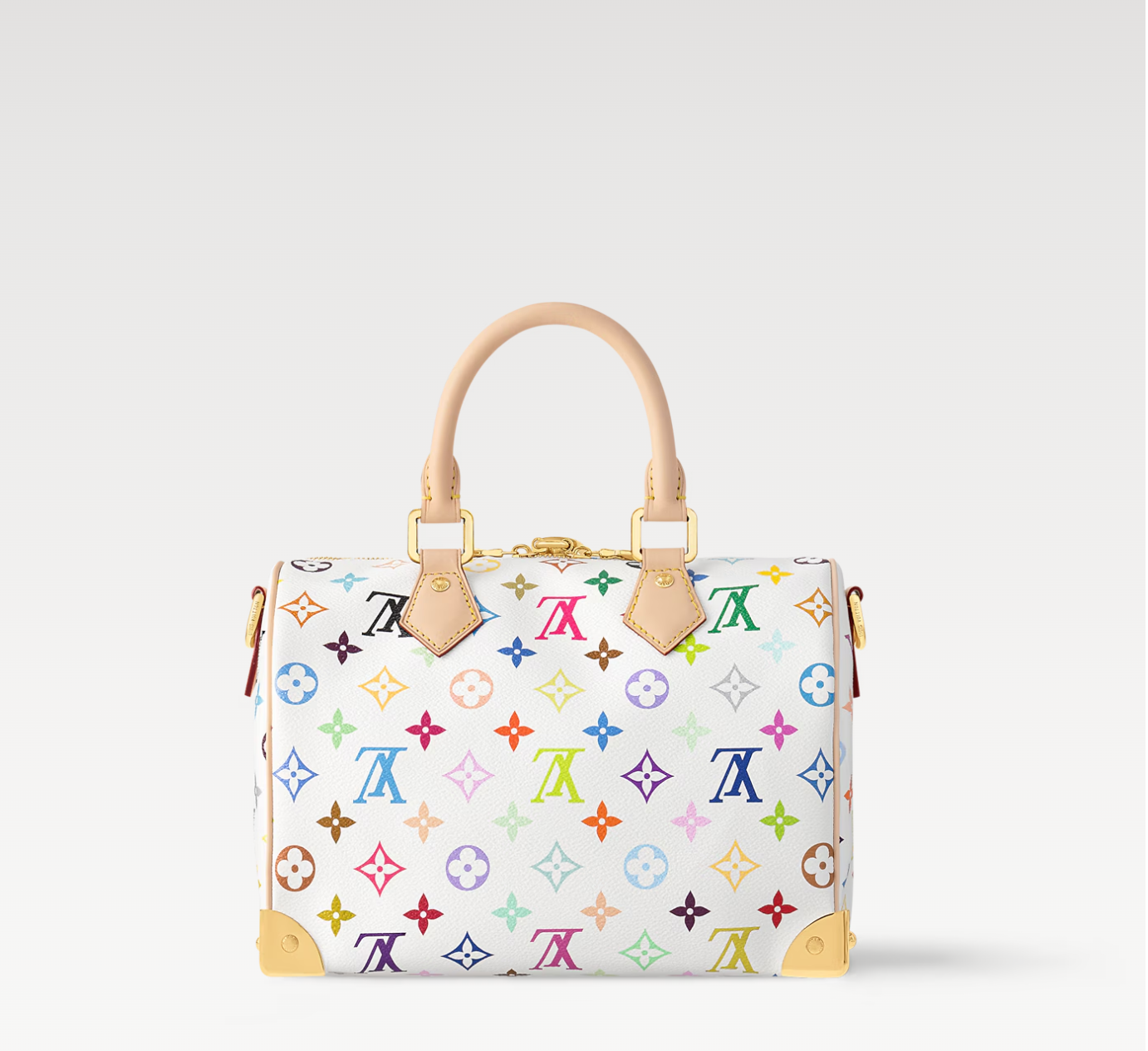 Louis Vuitton x Takashi Murakami Speedy Bandouliere 25 Blanc Multicolore