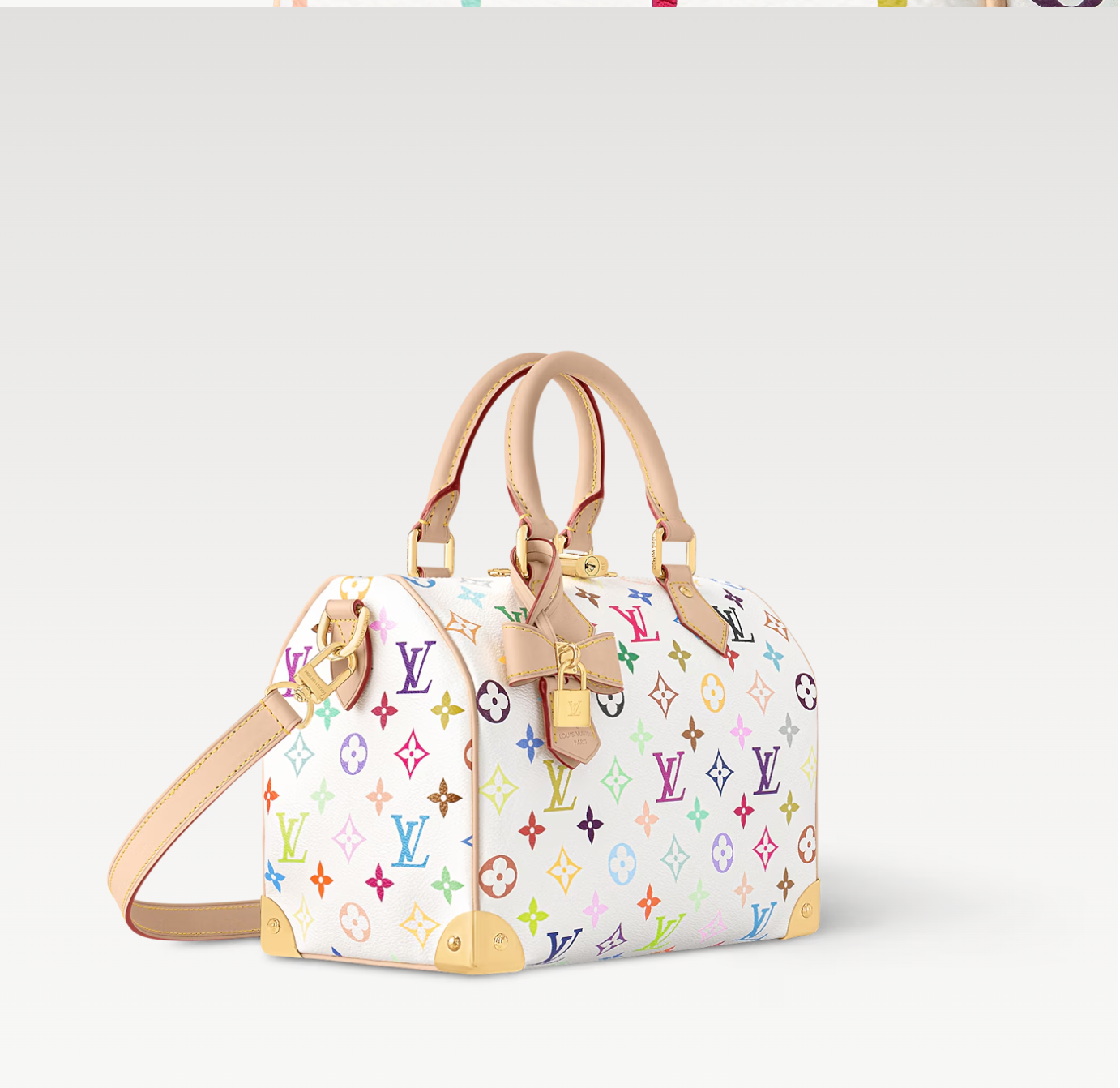 Louis Vuitton x Takashi Murakami Speedy Bandouliere 25 Blanc Multicolore
