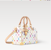 Louis Vuitton x Takashi Murakami Speedy Bandouliere 25 Blanc Multicolore