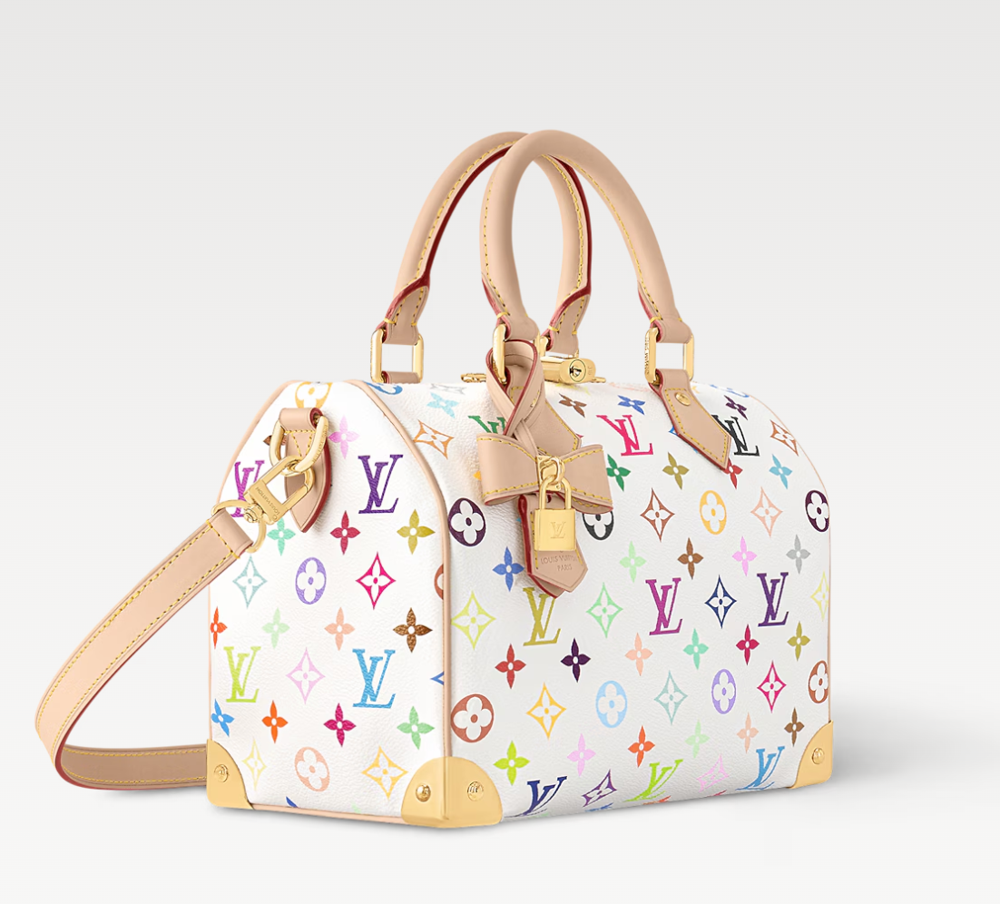 Louis Vuitton x Takashi Murakami Speedy Bandouliere 25 Blanc Multicolore