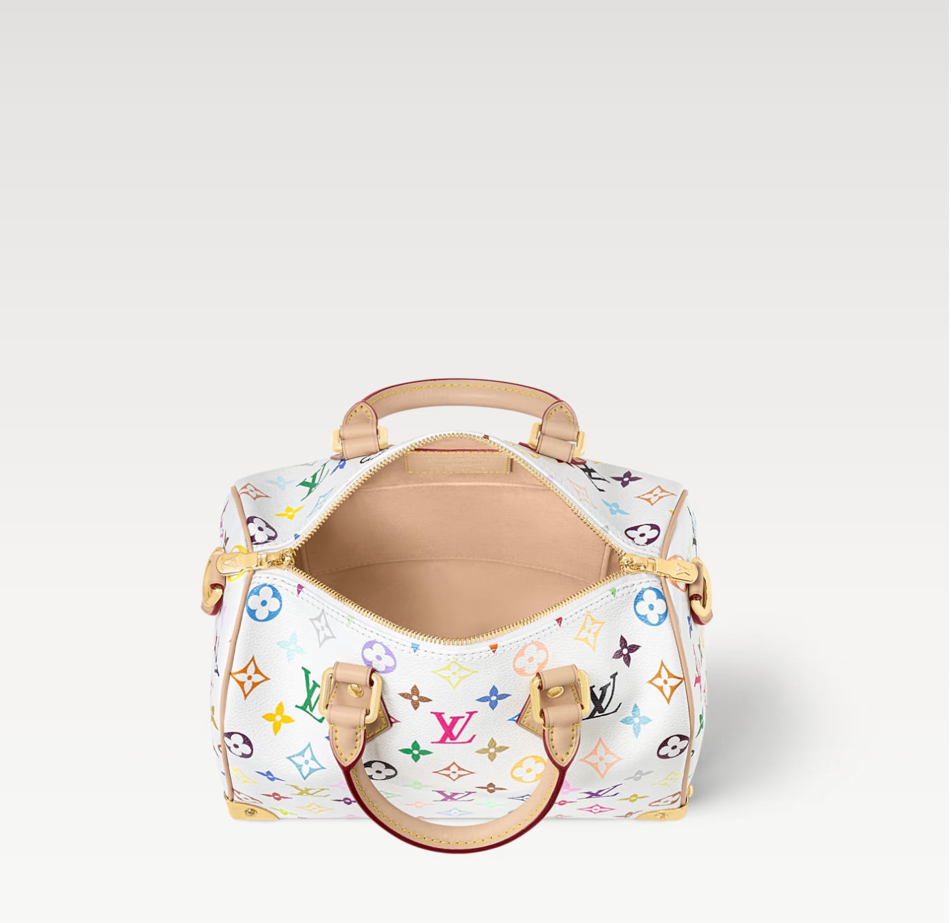 Louis Vuitton x Takashi Murakami Speedy Bandouliere 25 Blanc Multicolore