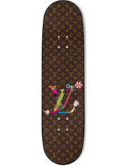 Louis Vuitton x Takashi Murakami Superflat Characters Skateboard Monogram planche fleurs logo