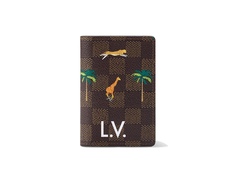  Louis Vuitton x The Darjeeling Limited Pocket Organizer Brown, porte-cartes Louis Vuitton marron inspiré du film The Darjeeling Limited.