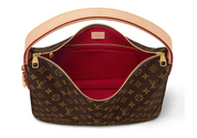 Louison Slouchy MM Monogram Vuitt intérieur rouge or zip logo icône