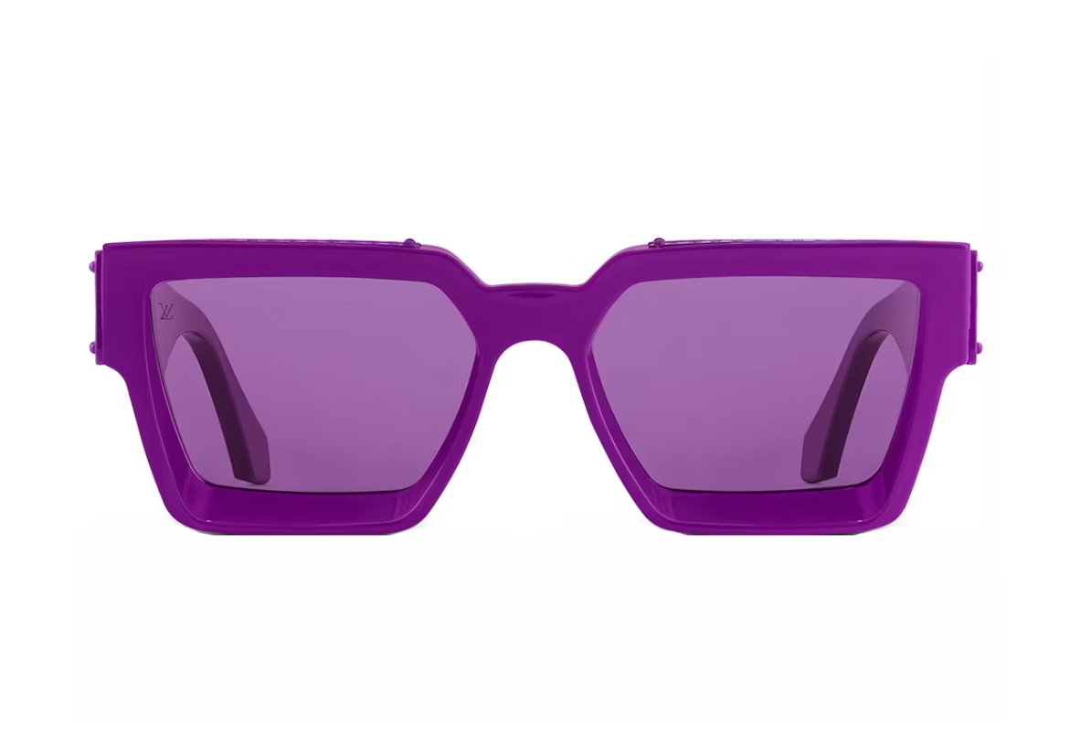 Lunettes de soleil Louis Vuitton 1.1 Millionaires Violet ,verre teinté, vue de face