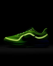 Nike Air Zoom Pegasus Premium Lime Blast Sapphire en mesh technique avec amorti ZoomX ReactX et Air Zoom visible intégrale. vue réfléchissante