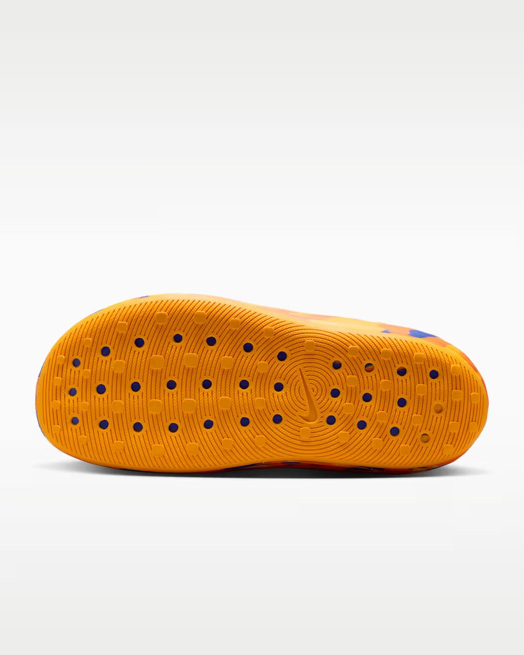 Nike ReactX Rejuven8 Slide SE bleue Lapis et orange Total Orange en mousse ReactX avec design ergonomique et confort premium. vue semelle