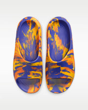 Nike ReactX Rejuven8 Slide SE bleue Lapis et orange Total Orange en mousse ReactX avec design ergonomique et confort premium. vue de dessus