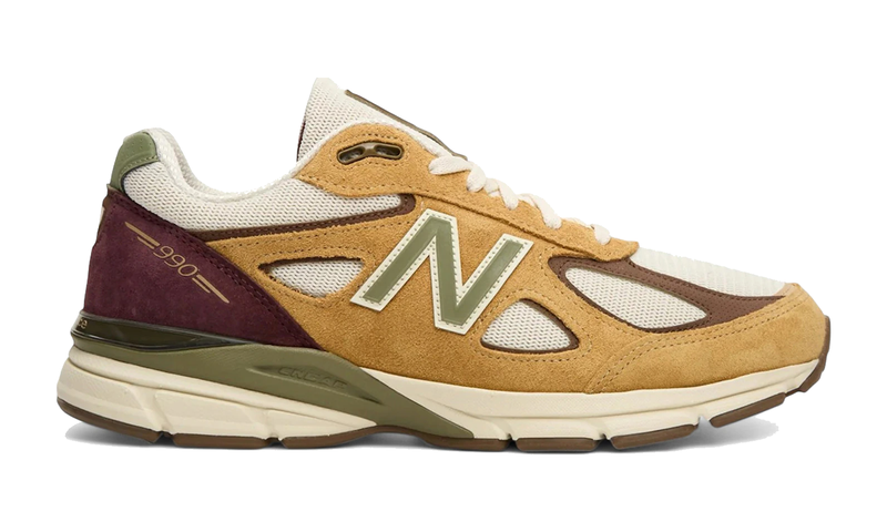 New Balance 990v4 MiUSA Concepts Patina, sneakers Made in USA en collaboration avec Concepts, dotées de matériaux premium et d'un design exclusif.