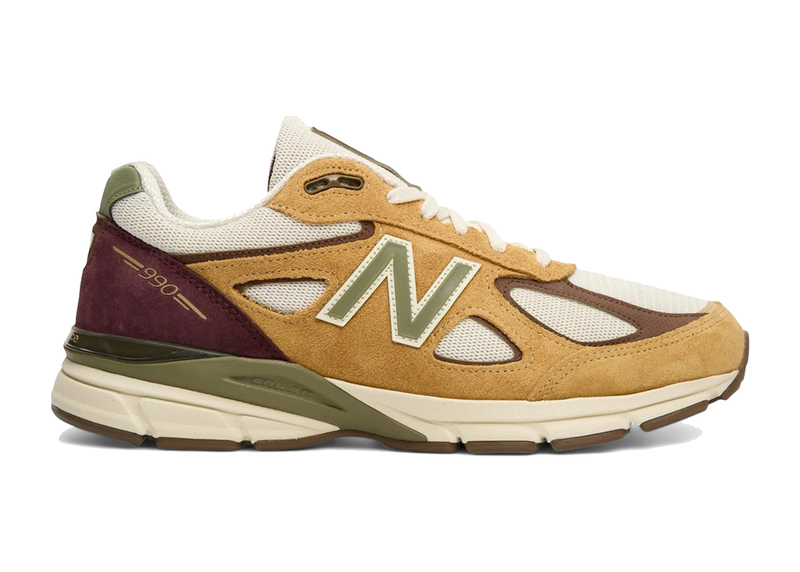 New Balance 990v4 MiUSA Concepts Patina, sneakers Made in USA en collaboration avec Concepts, dotées de matériaux premium et d'un design exclusif.