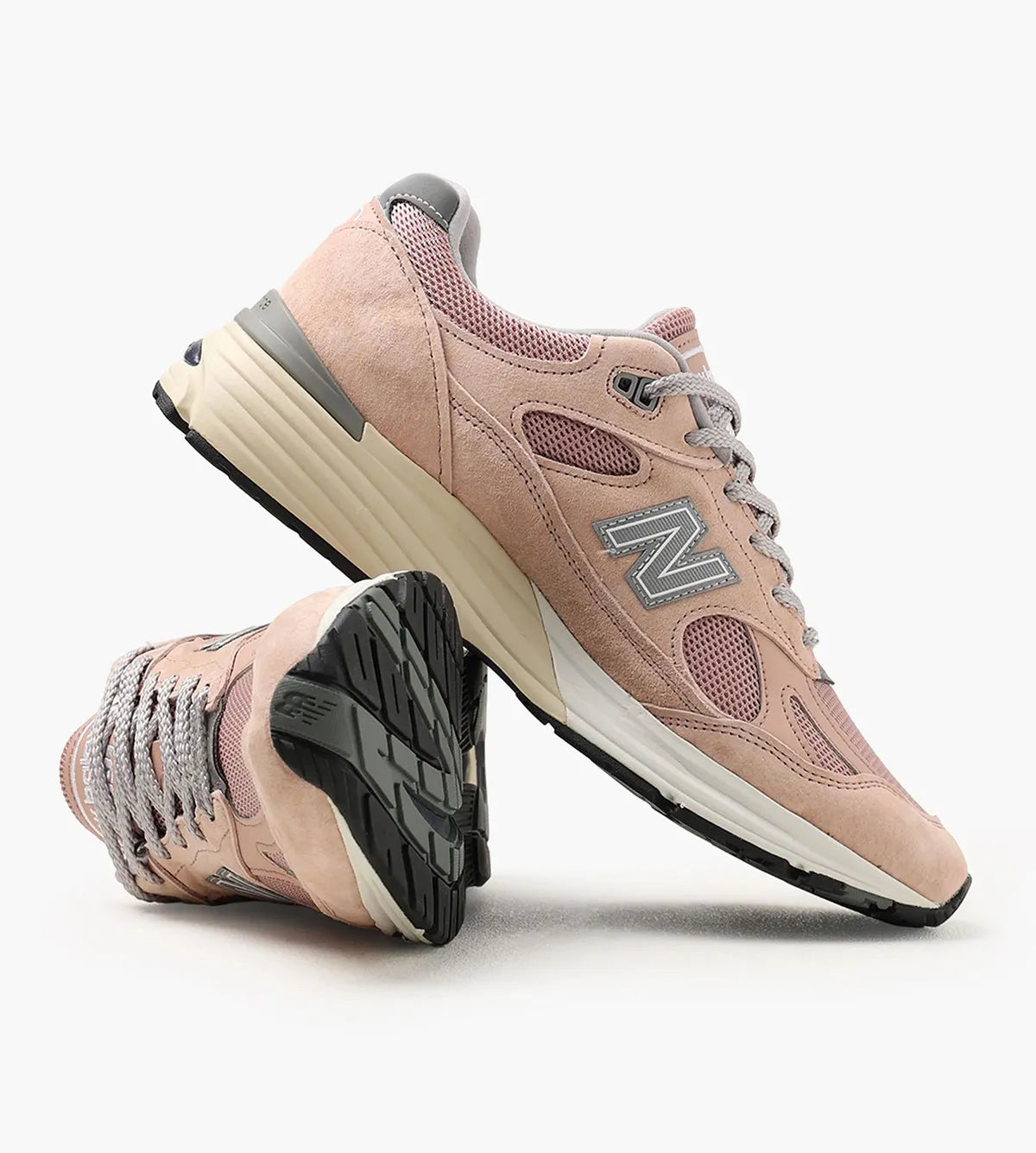 New Balance 991v2 Made in UK Mahogany Rose en suède rose bordeaux et mesh premium avec amorti FuelCell et ABZORB SBS.