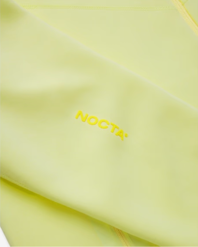 Nike x NOCTA NRG Tech Fleece Full Zip Hoodie Citron Tint/Vivid Sulfur, hoodie jaune en Tech Fleece avec fermeture zippée intégrale et capuche.