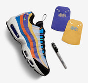 Nike Air Max 95 BHM 2020 multicolore avec panneaux en canvas, ripstop et mesh, shrouds personnalisables et unités Nike Air visibles.