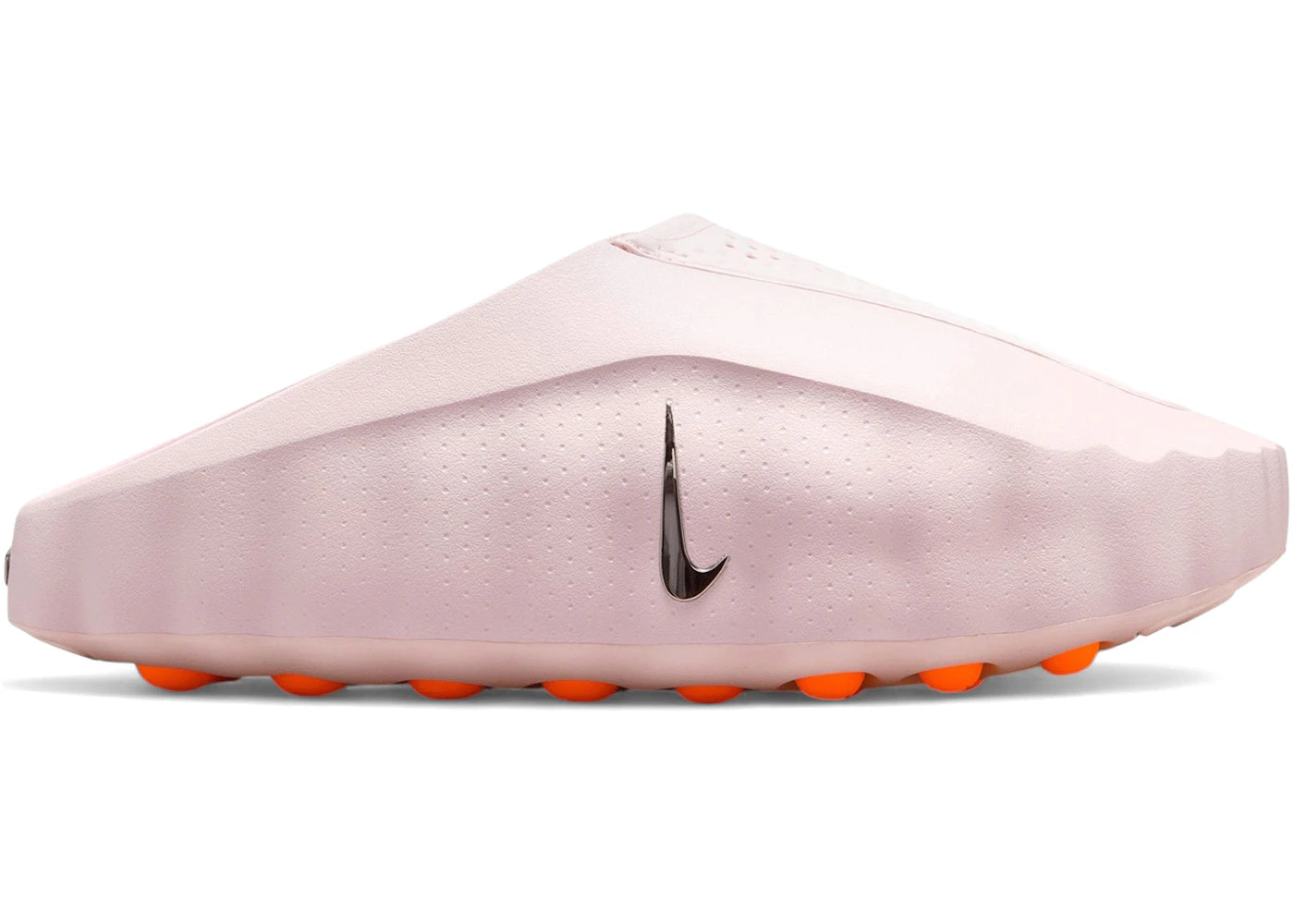 Slide Nike Mind 001 Pearl Pink en mousse rose nacrée avec semelle ergonomique et design minimaliste contemporain.