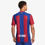 Nike FC Barcelona 23/24 Match Home Jersey Red/Blue, maillot domicile authentique du Barça rouge et bleu avec bandes blaugrana et technologie Dri-FIT ADV.