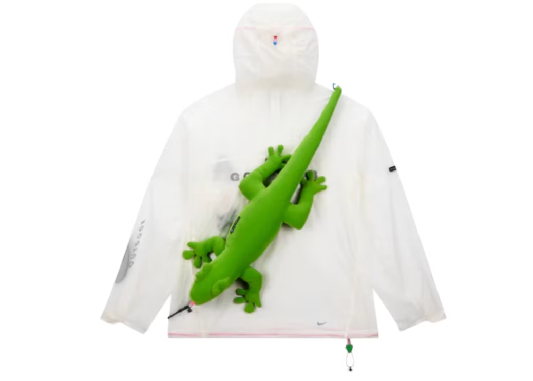 Nike ACG x CPFM Anorak Jacket White, veste anorak blanche à construction multicouche avec détails Nike ACG et Cactus Plant Flea Market.