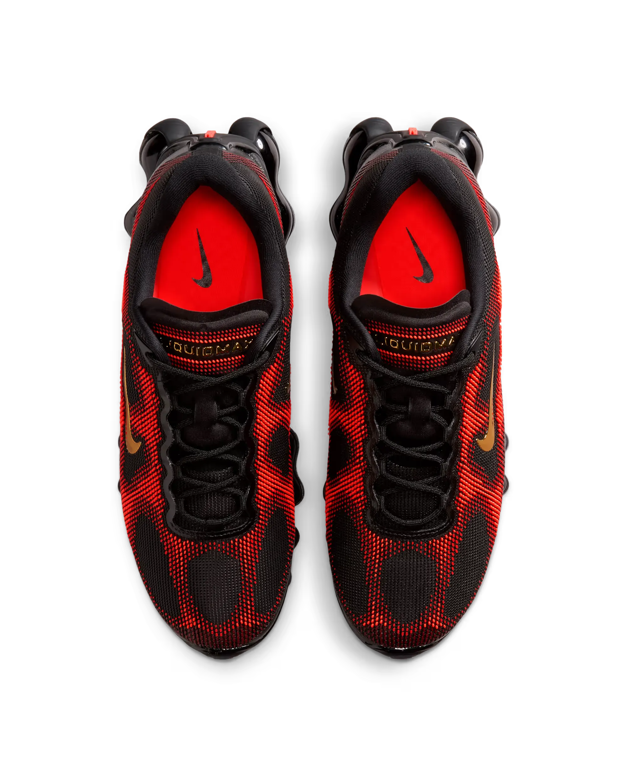 Nike Air Liquid Max Bright Crimson Fire Red en mesh rouge avec unité Air visible intégrale et silhouette moderne inspirée de la performance.