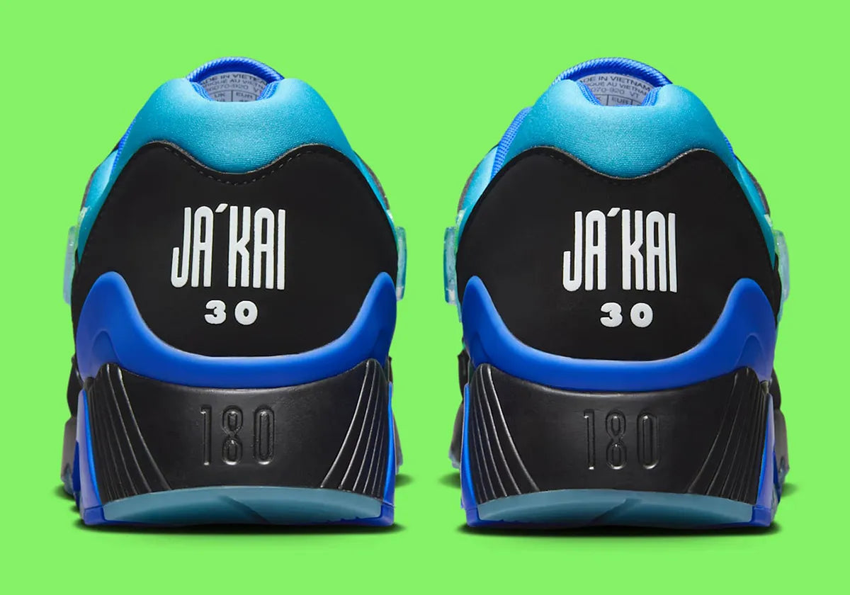 Nike Air Max 180 Doernbecher Ja’Kai orage blanc noir bleu vert dégradé 