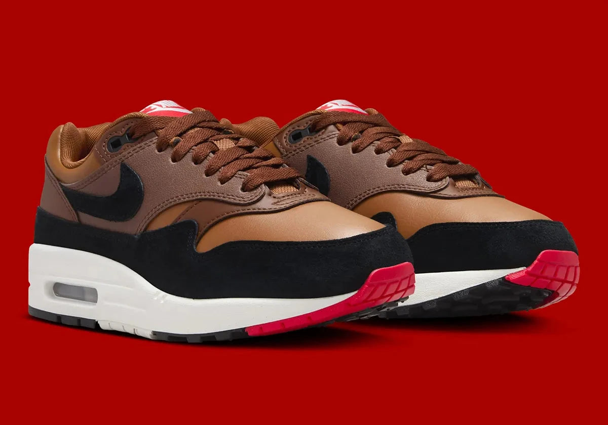 Nike Air Max 1 '87 Cacao Wow Chocolat marron cuir noir 