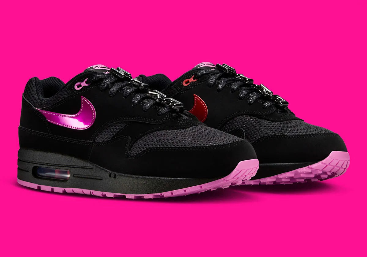 Nike Air Max 1 PRM Valentine's Day Noir violet noir rose sombre coeur 